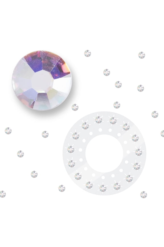 ® Crystal Women Refill Pack | 75 Hair Safe Glass Crystals for Everyday Glam | Crystal AB 5 mm | Gem Stamper Not Included