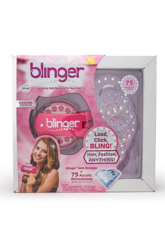 ® Diamond Starter Kit Hair Gem Stamper with 75 Colorful Gems Perfect Gifts for Kids,Girls