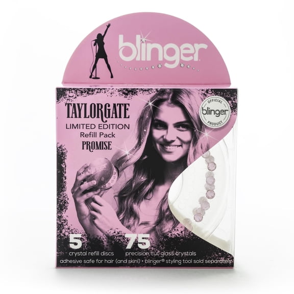 blinger® Limited Edition Reflections Crystal Refill Packs | 75 Precision-Cut Glass Crystals | Light Rose 5 MM | Gem Stamper Not Included