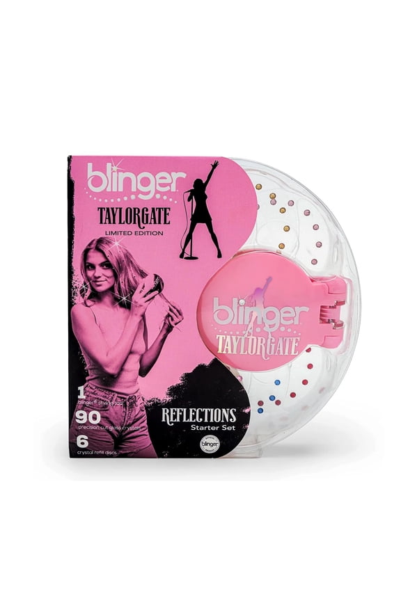 ® Limited Edition Reflections Starter Set | Hair Safe Gem Stamper + 90 Precision-Cut Glass Crystals