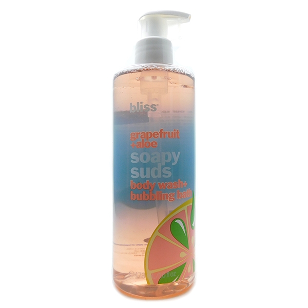 bliss Grapefruit + Aloe Soapy Suds Body Wash + Bubbling Bath 16 Fl Oz