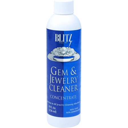 blitz 653 gem & jewelry cleaner concentrate, tall bottle of 8 fluid ounces, 6-pack