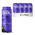 thumbnail image 1 of blk. Elderberry Sparkling Water, Naturally Decaffeinated, 16oz, 12 Pack, 1 of 5