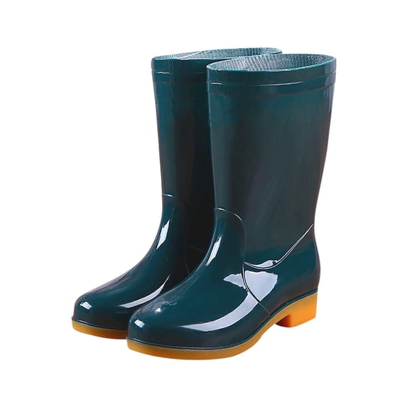 blocloalo Rain gear Adult Rain Theme Boots Teenagers EVA Boots Women's Rain Shoes Camping And Hiking
