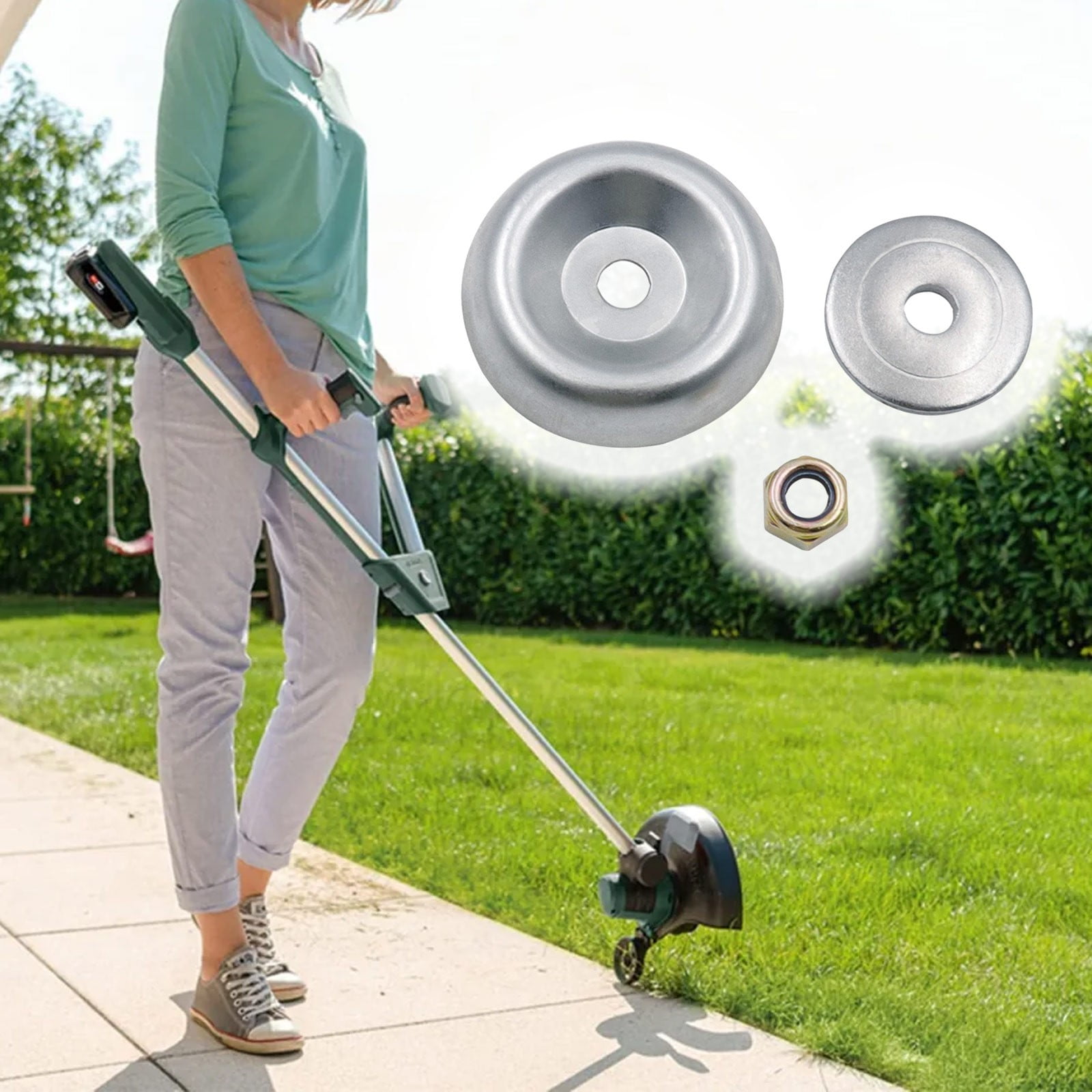 blocloalo Steel Trimmer Head, 6 Steel 65Mn Razors Trimmer Head Cutter