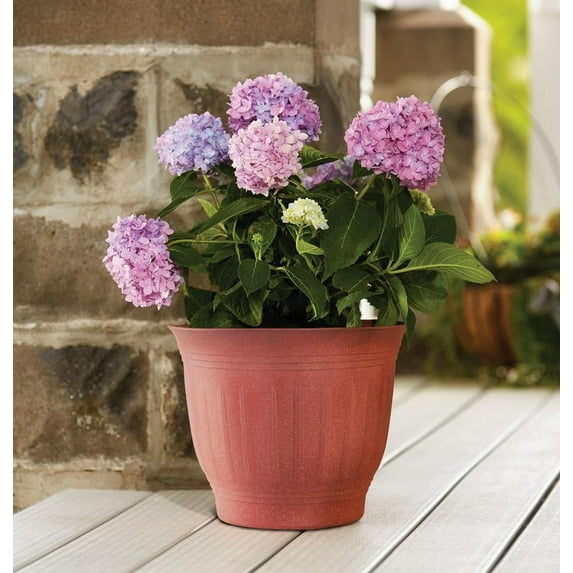 bloem colonnade wood resin planter 20" brick