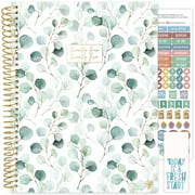 bloom daily planners 2024-25 Soft Cover Planner, 8.5" x 11", Boho Greenery