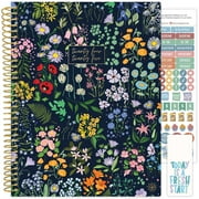 bloom daily planners 2024-25 Soft Cover Planner, 8.5" x 11", Garden Party, Navy