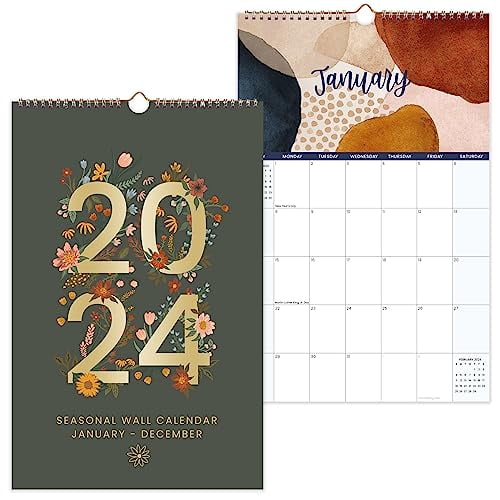 bloom daily planners 2024 Calendar Year Monthly Hanging Wall Calendar