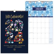 bloom daily planners 2024 Hanging Calendar, 11" x 17", Holiday Icons