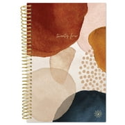 bloom daily planners 2024 Soft Cover Planner, 4" x 6", Earthy Abstract, Blue