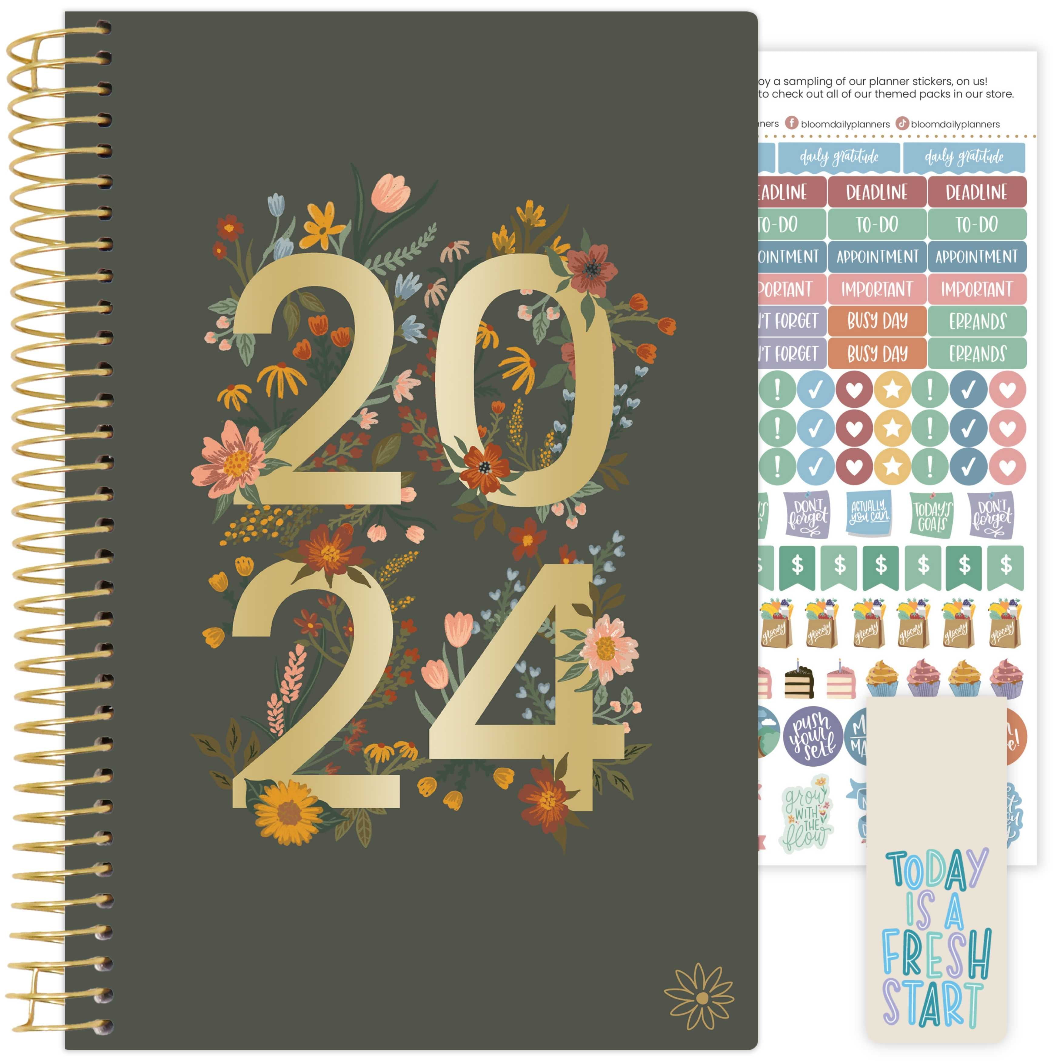 bloom daily planners 2024 Soft Cover Planner, 5.5" x 8.25", Dreams in