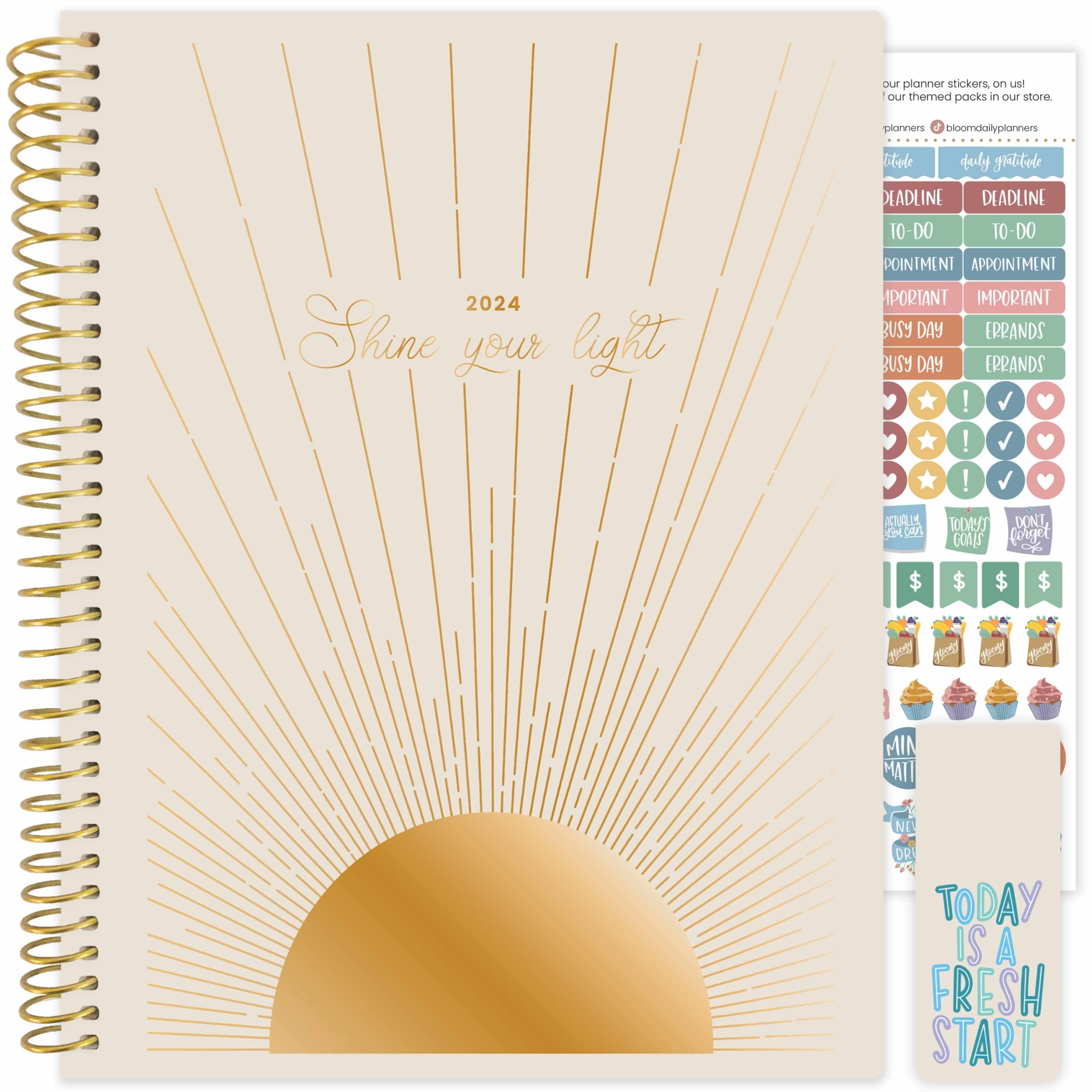 bloom daily planners 2024 Soft Cover Planner, 8.5" x 11", Cleerely