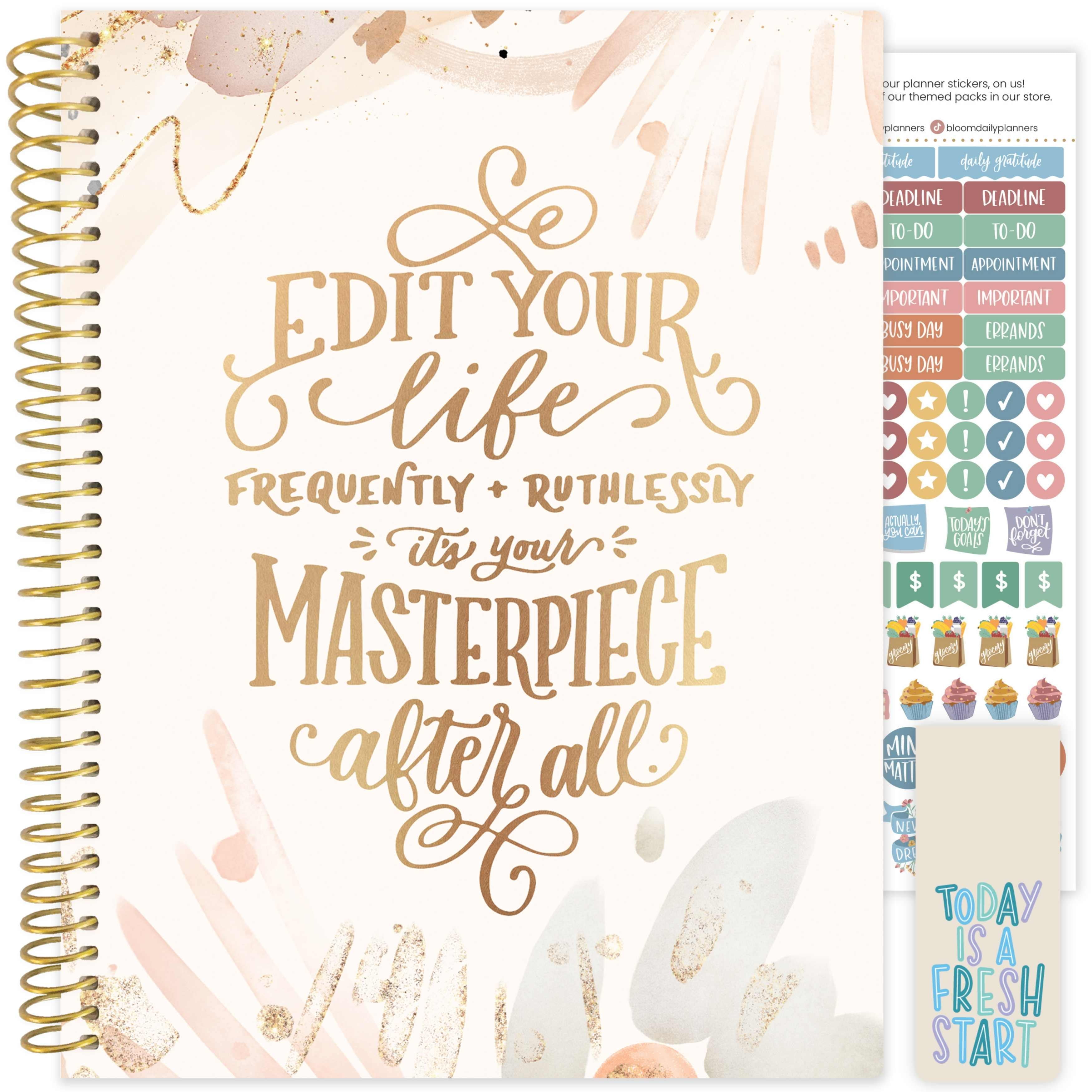 bloom daily planners 2024 Soft Cover Planner, 8.5" x 11", Writefully