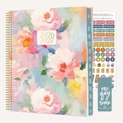 bloom daily planners 2026-2027 Academic Planner, 13 Month Monthly & Weekly, 8.5" x 11" Soft Cover, Stickers Included, Painted Peonies