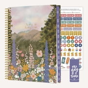 bloom daily planners 2026-2027 Academic Planner, 13 Month Monthly & Weekly Soft Cover, 5.5" x 8.25", Stickers Included, Wildflower Mountainside