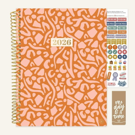 bloom daily planners 2026 Planner, 8.5" x 11", Weekly & Monthly Dated Agenda Organizer with Stickers, Moments of Grace