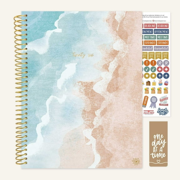 bloom daily planners 2026 Planner, 8.5" x 11", Weekly & Monthly Dated Agenda Organizer with Stickers, Ocean Oasis