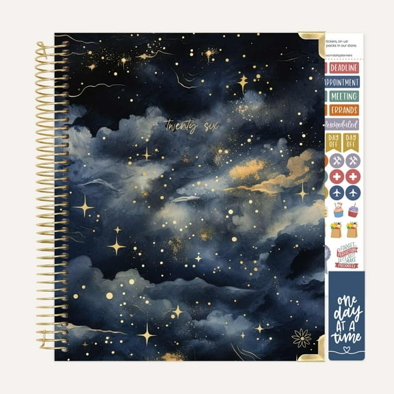 bloom daily planners 2026 Vision Planner, 7.5" x 9", Monthly & Weekly Agenda Organizer, Midnight Sky