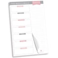 thumbnail image 1 of bloom daily planners Meal Planning Pad With Magnets, Grey & Pink, 6" x 9", 1 of 15