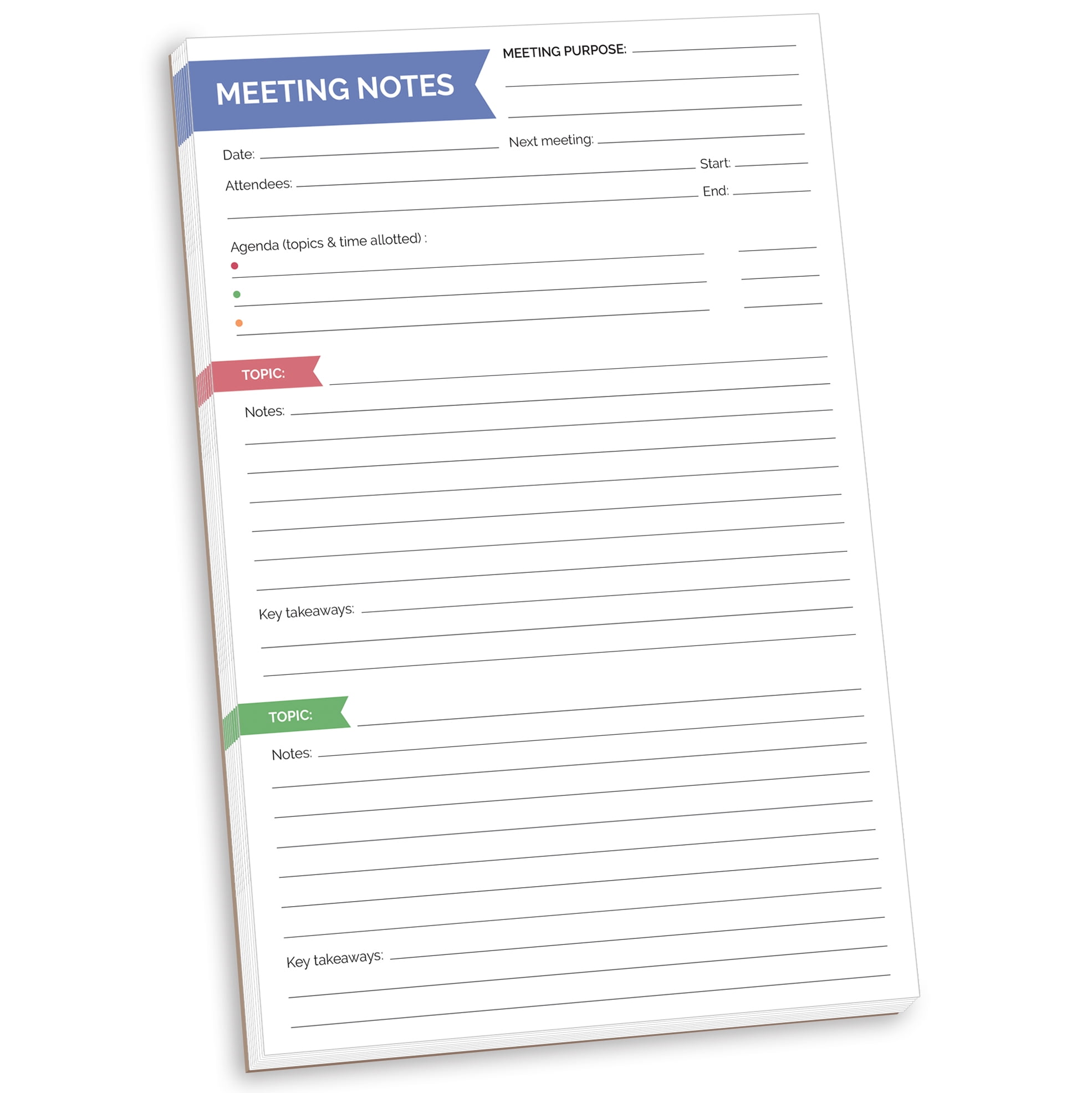 bloom daily planners Meeting Notes Planning Pad, 6" x 9"