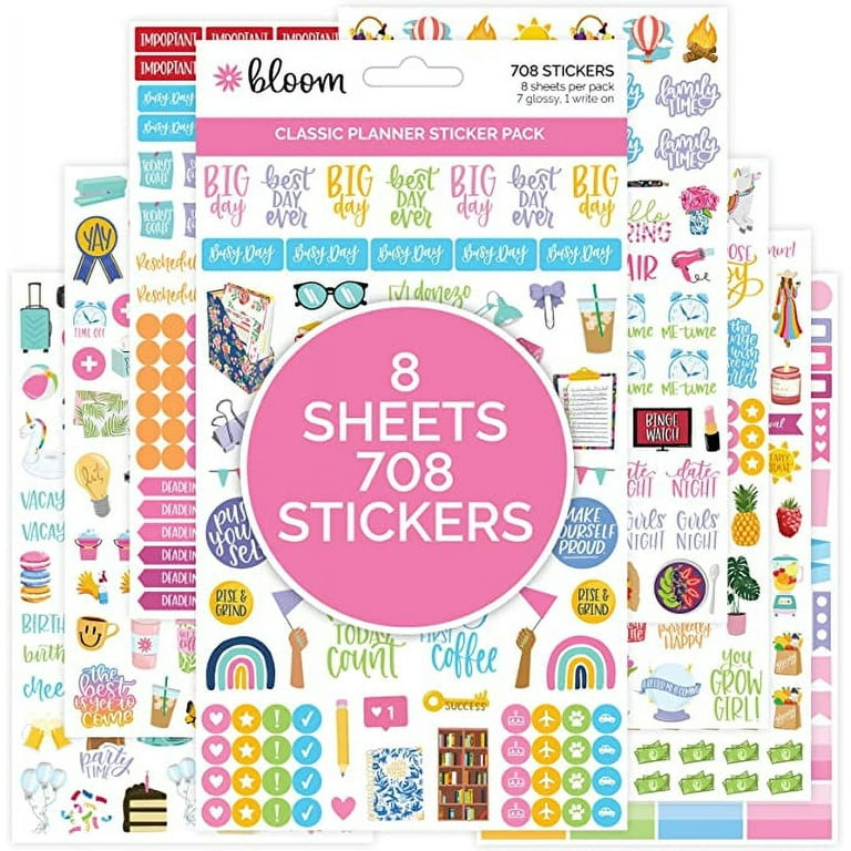 Bloom Daily Planners Sticker Sheets, Classic Planner Stickers V2