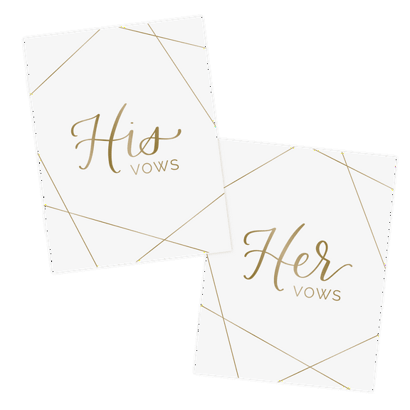 bloom daily planners Vow Book Set, Wedding Vows, Geometric