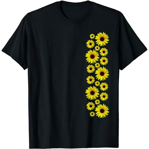 blooming sunflowers sunflower yellow blooms flower nature T-Shirt