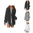 thumbnail image 1 of blouses for women womens blouses dressy casual polka dot blouses women vintage Women's Oversized Solid Shirt Loose Fit Breathable Fabric Casual Fashion Top, 1 of 8