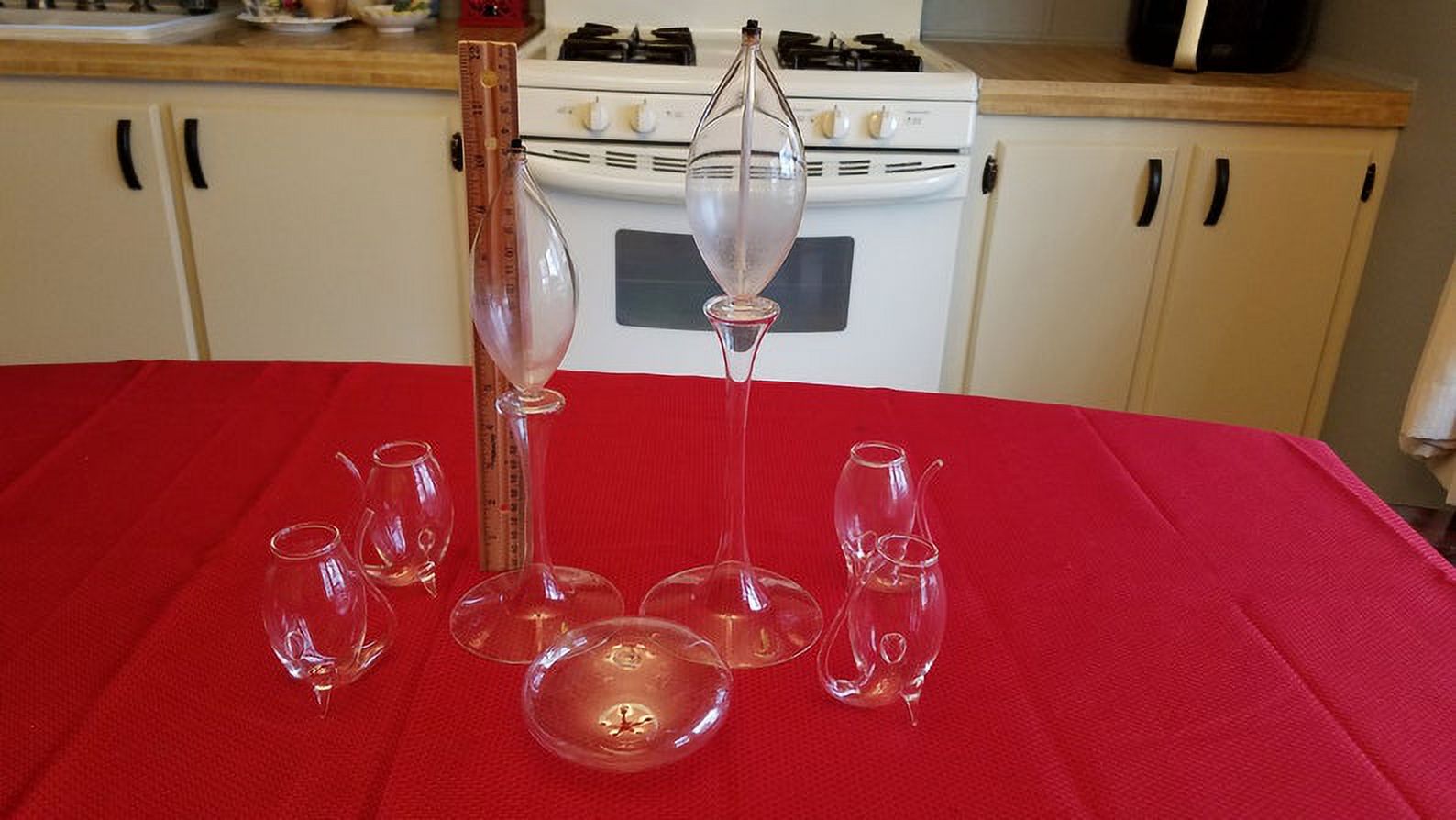 blown glass oil candle firelight waterlily burner lamps & mini oil