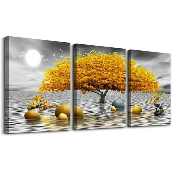 blue Abstract Canvas art Prints Wall Art Paintings for Living Room family kitchen Bedroom bathroom Wall decor modern Wall Artworks mountain Pictures Vintage wood grain 3 Piece Home Decoration posters