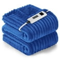 thumbnail image 1 of 50"×60" Electric Blanket Heated Throw Blanket with 6 Heating Levels and 8 Time Settings Washable, Blue, 1 of 6