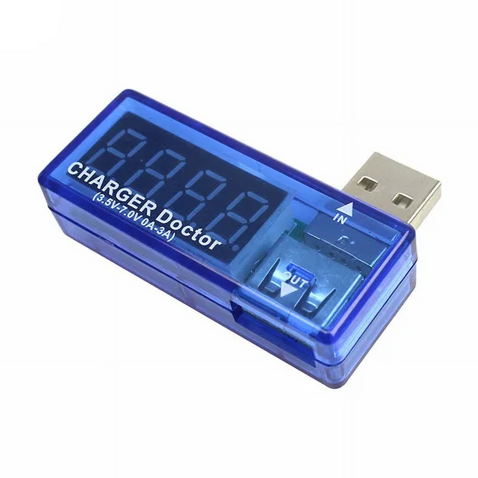 blue Digital USB Mobile Power Charging Current Voltage Tester Meter ...