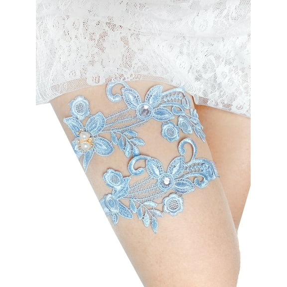 blue Garters for Bride Wedding Garter Lace Bridal Garter Party Leg Thigh Garters for Women