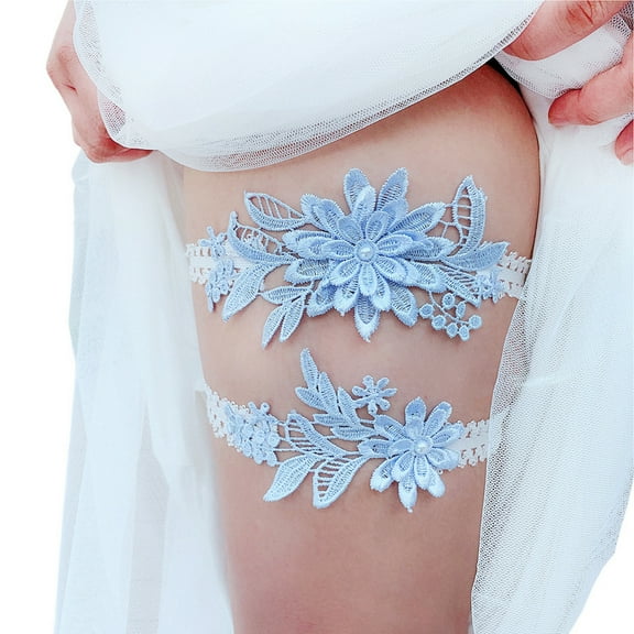 blue Garters for Bride Wedding Garter Lace Bridal Garter Party Leg Thigh Garters for Women