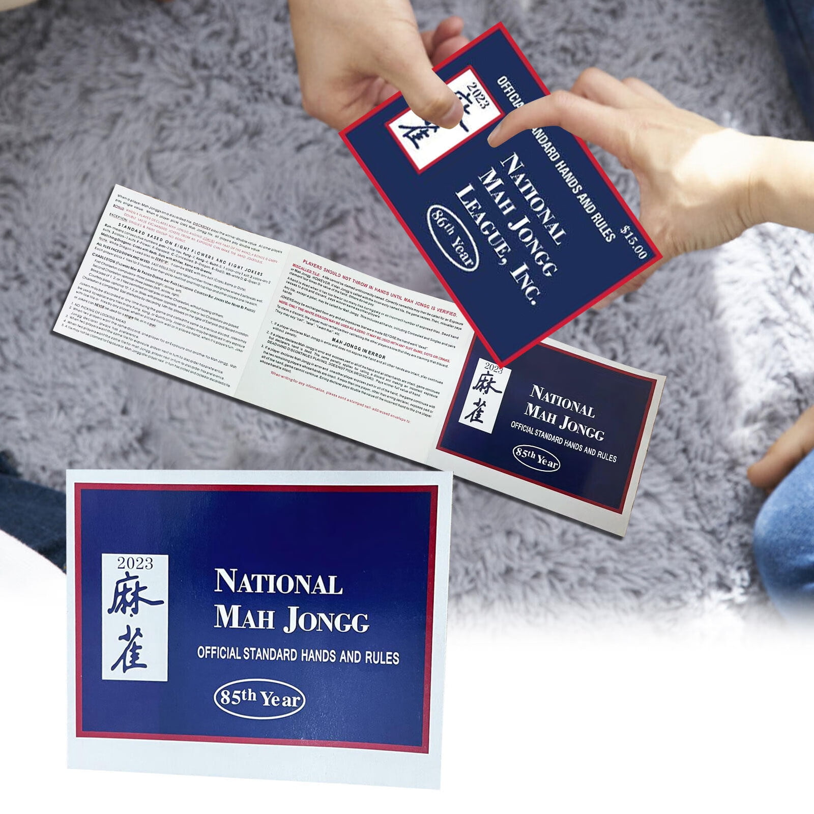 Blue Mahjong Cards 2024,Mah Jongg Standard Size Card ,2024 Mahjong