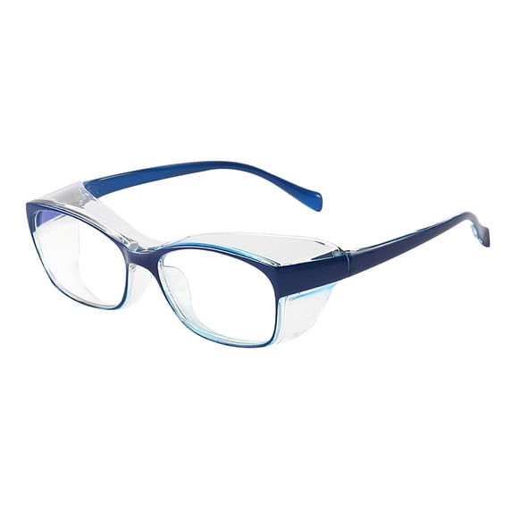 blue Oversized Reading Glasses Plastic Blue Light Blocking Spring Hinge Fashion Pattern Print Eyeglasses for Women One Size
