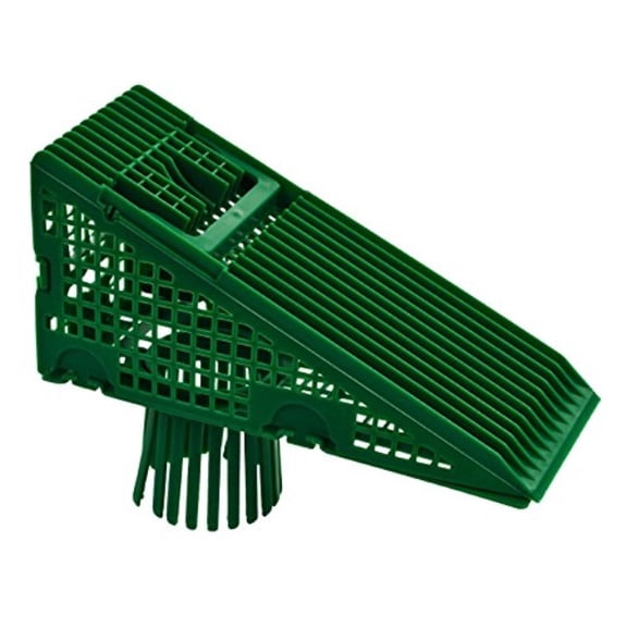 blue_bright set of 4 ez clean downspout screen wedge gutter 2 guard pack fits most downspout openings no tools required plastic green color