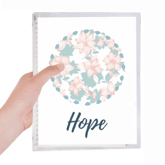 blue curacao flower paint notebook loose diary refillable journal statiry