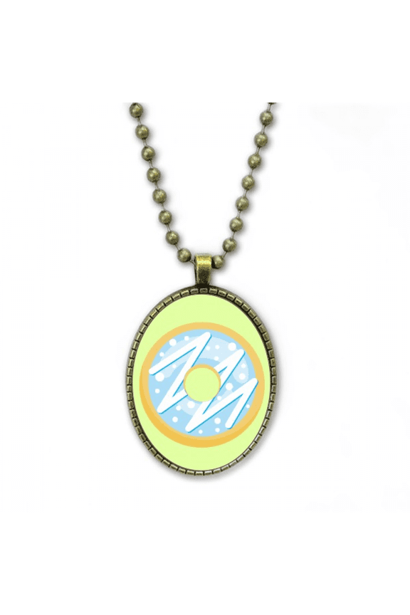 blue dessert sweet food necklace vintage chain bead pendant jewelry collection