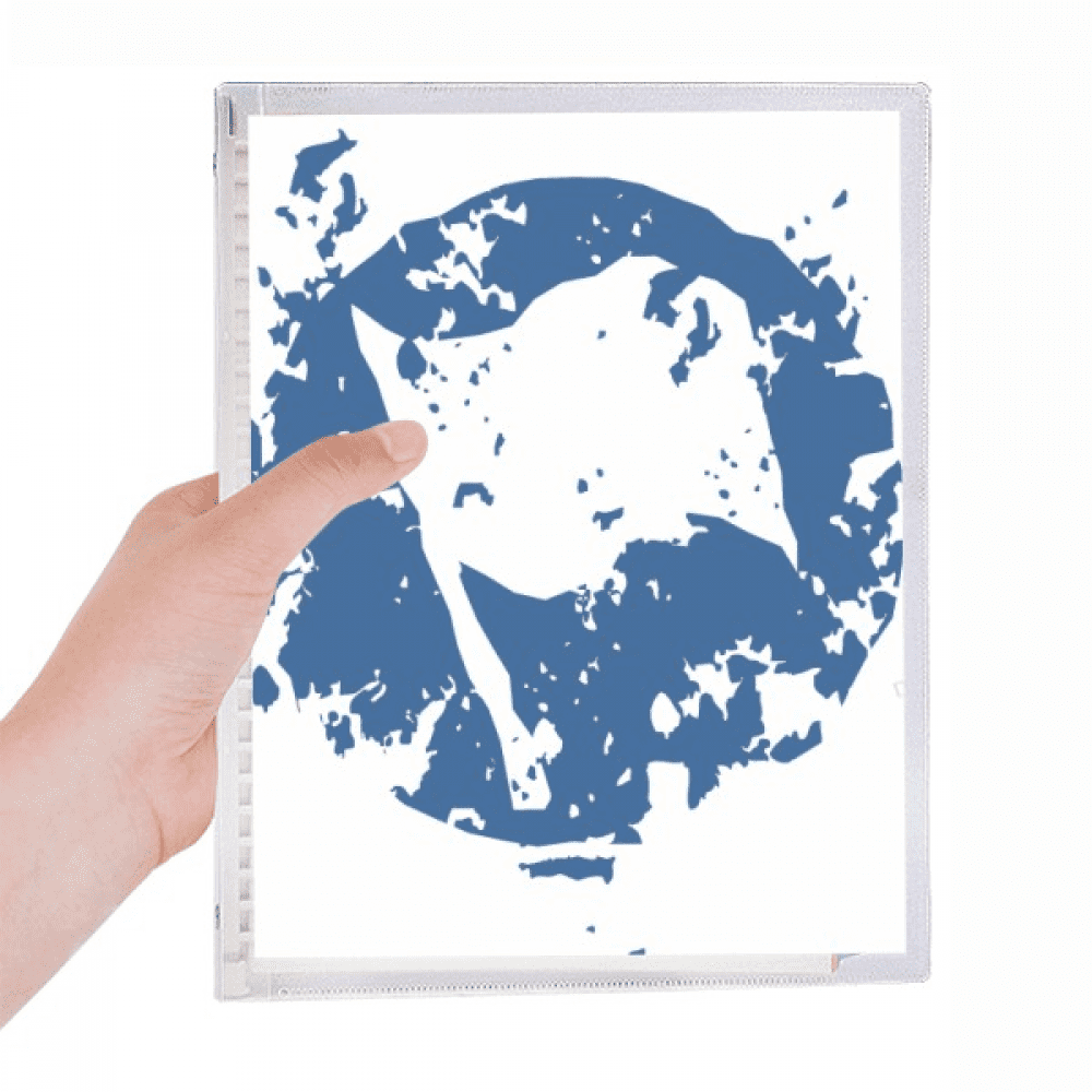 blue flag design round illustration pattern notebook loose diary refillable journal statiry