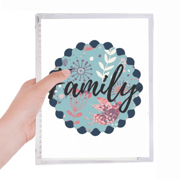 blue flower paint notebook loose diary refillable journal statiry