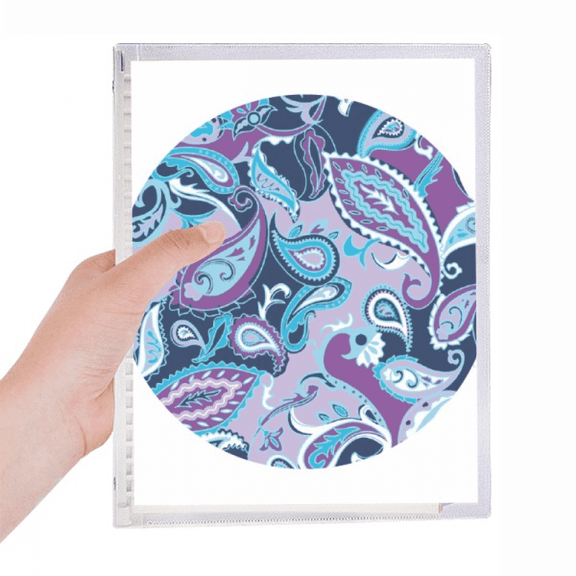 blue flower point line pattern notebook loose diary refillable journal statiry