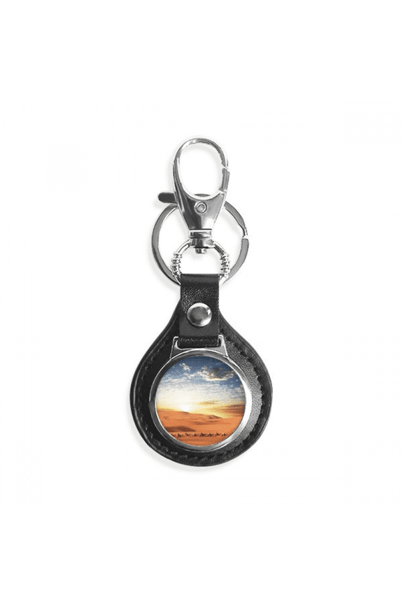 blue journey silk road camel desert key link chain keyholder finder hook metal
