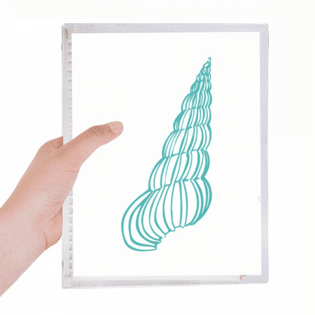 blue marine life snail illustration notebook loose diary refillable journal statiry