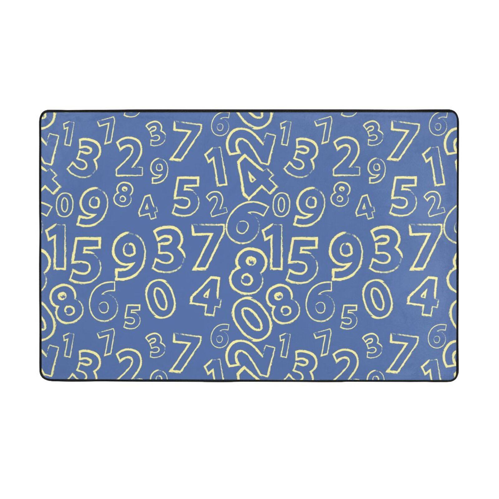 blue math number Indoor Door Mat, Bedroom Rug & Carpets Entryway Rug ...