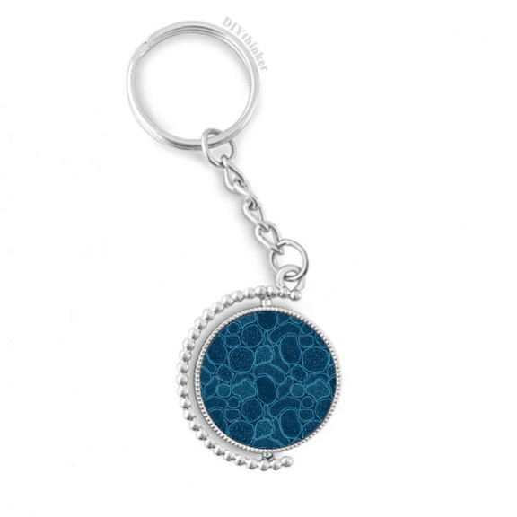 blue microscope cells structure illustration rotatable keyholder disc accessories chain clip