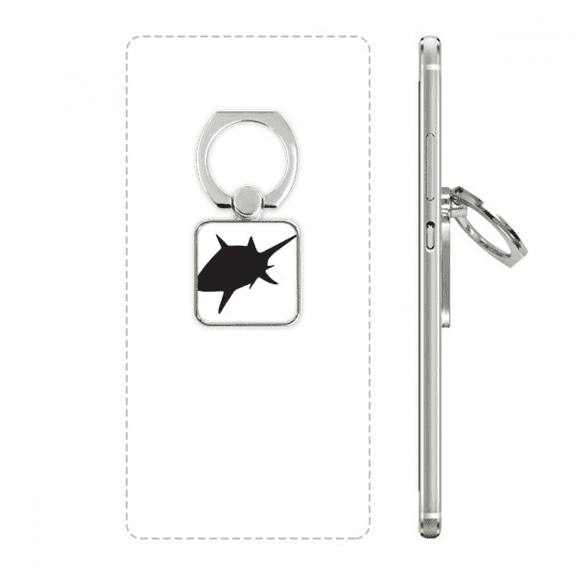 blue ocean black shark biology pattern square cell ph stand holder bracket universal support