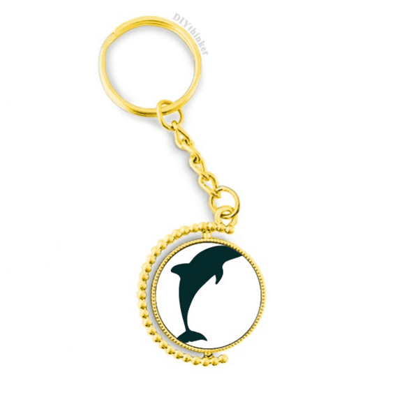 blue ocean docile friendly dolphin metal connector key chain  accessory en keyholder