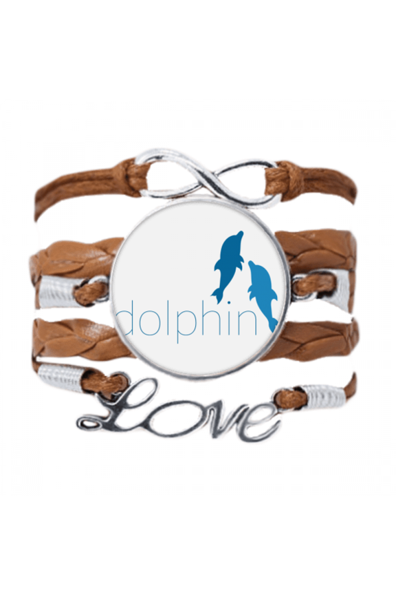 blue ocean docile two dolphin bracelet love chain ornament wristband